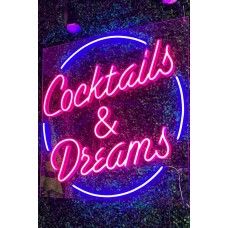 Neon Cocktails & Dreams Led Aydınlatma Tabela